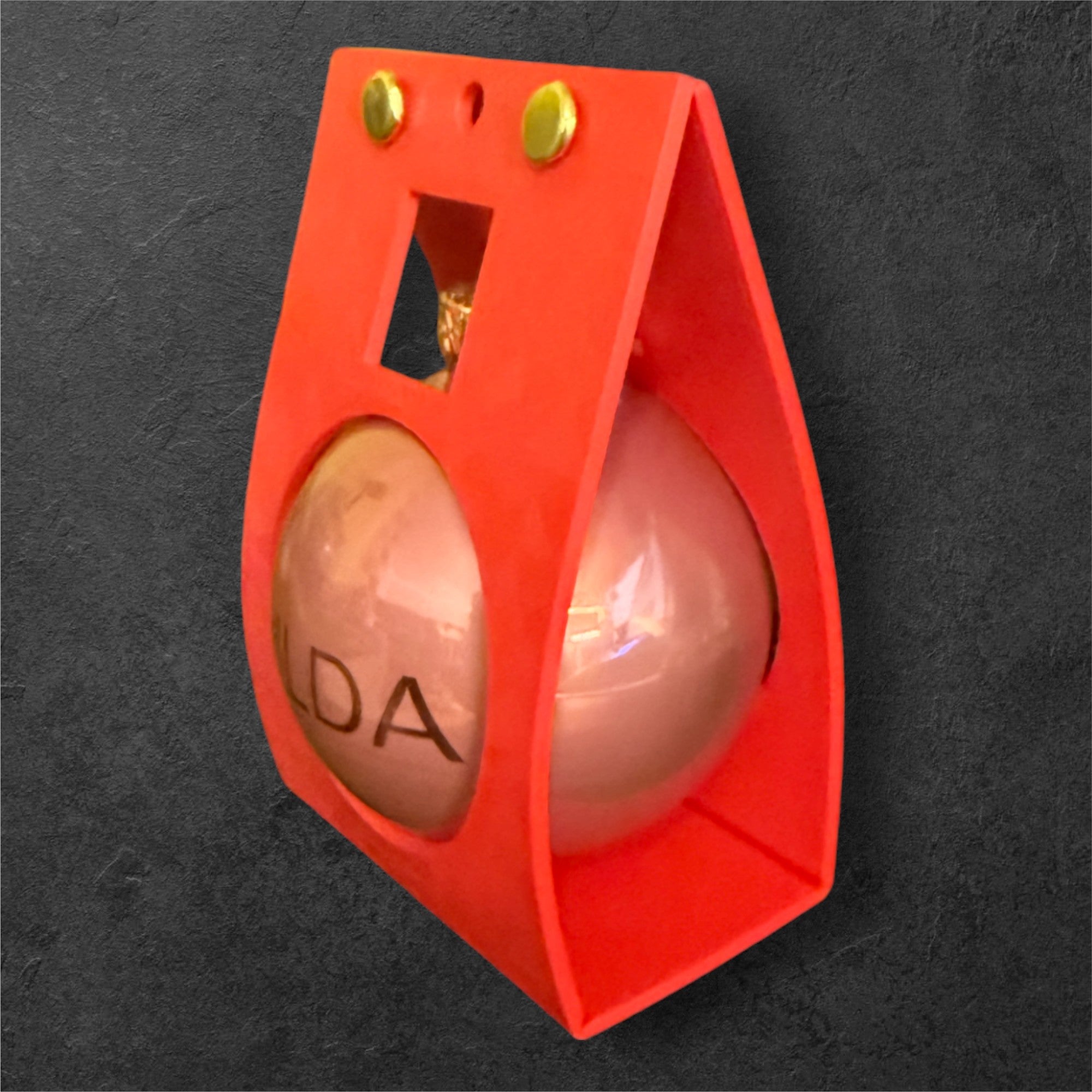 Gelaserte Glas-Weihnachtskugel mit Schriftzug "Fulda"