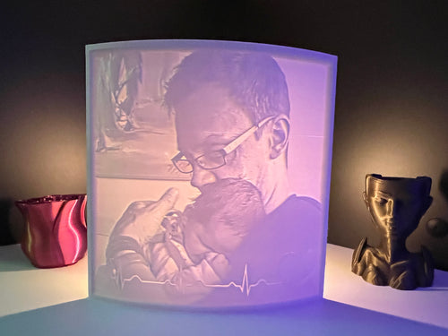3D gedruckte Lichtbilder 15cm x 14,8cm