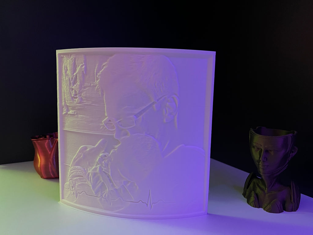 3D gedruckte Lichtbilder 15cm x 14,8cm