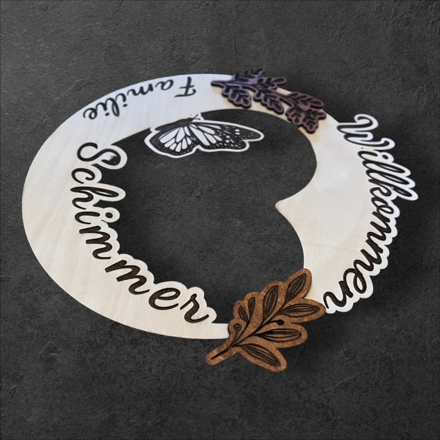 Familien Türschild "Schmetterling"