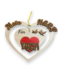 Holz Herz - "Mein Herz für Dich" - Geschenk für Liebende