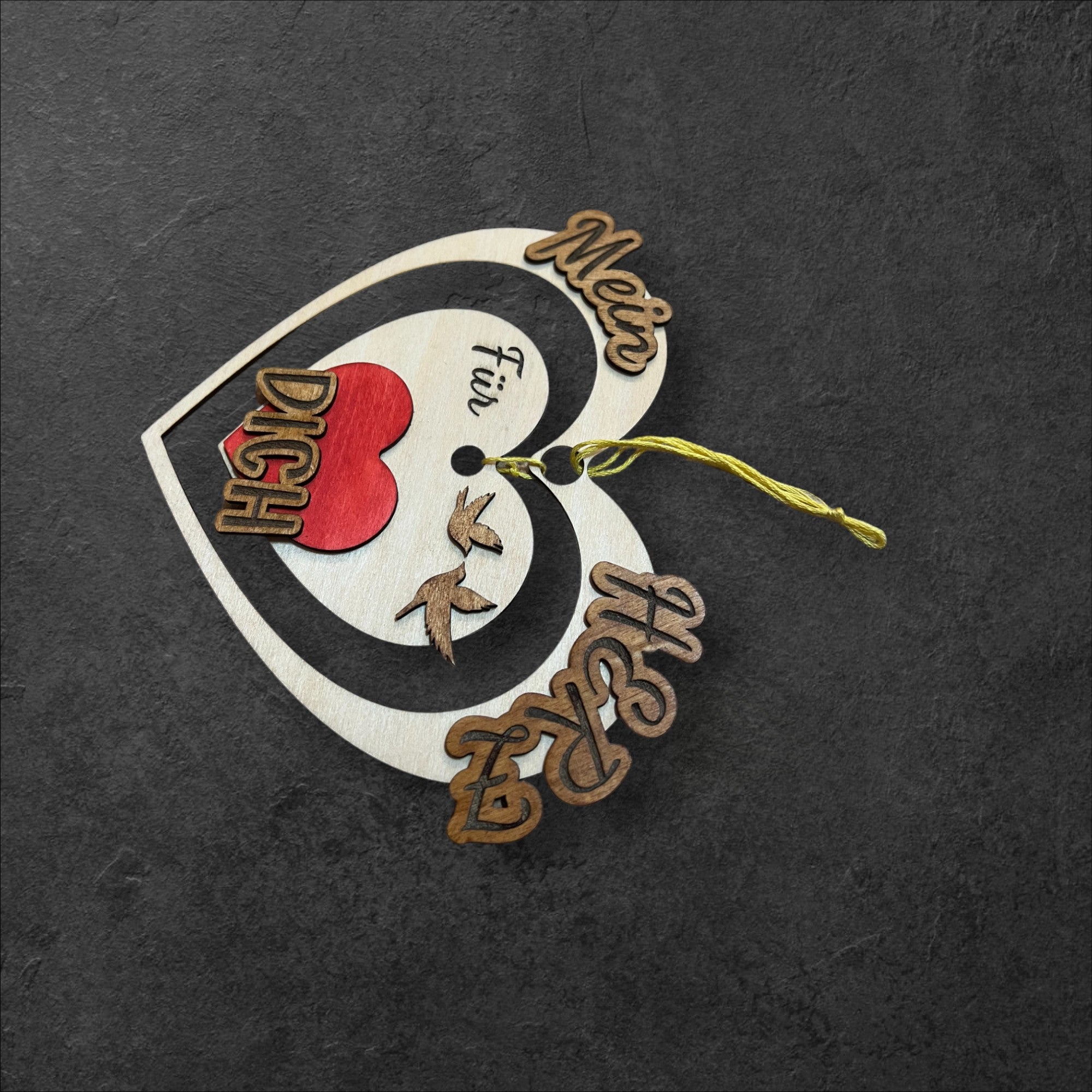 Holz Herz - "Mein Herz für Dich" - Geschenk für Liebende