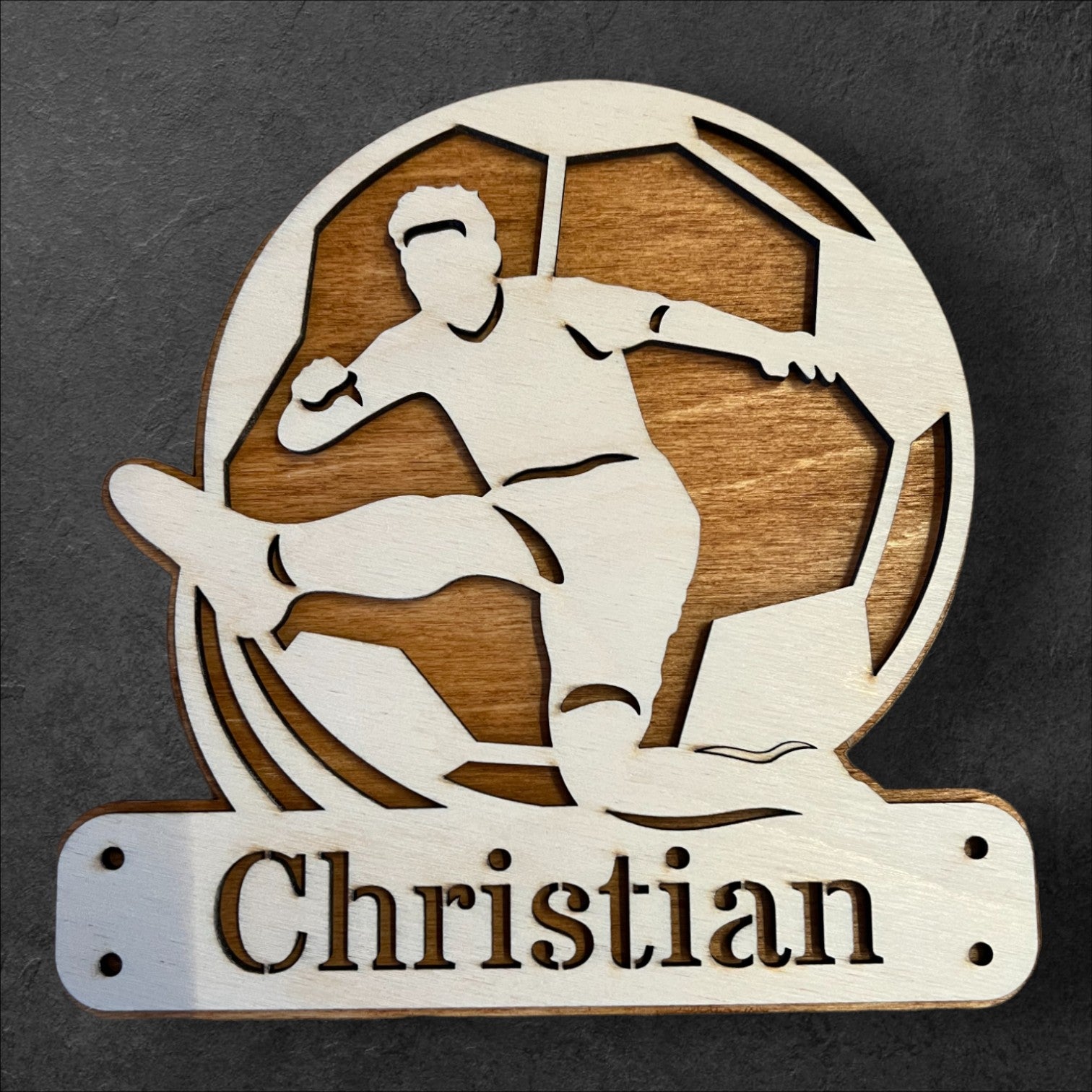 Personalisiertes Fußball-Türschild