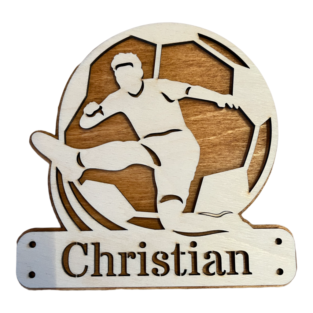 Personalisiertes Fußball-Türschild