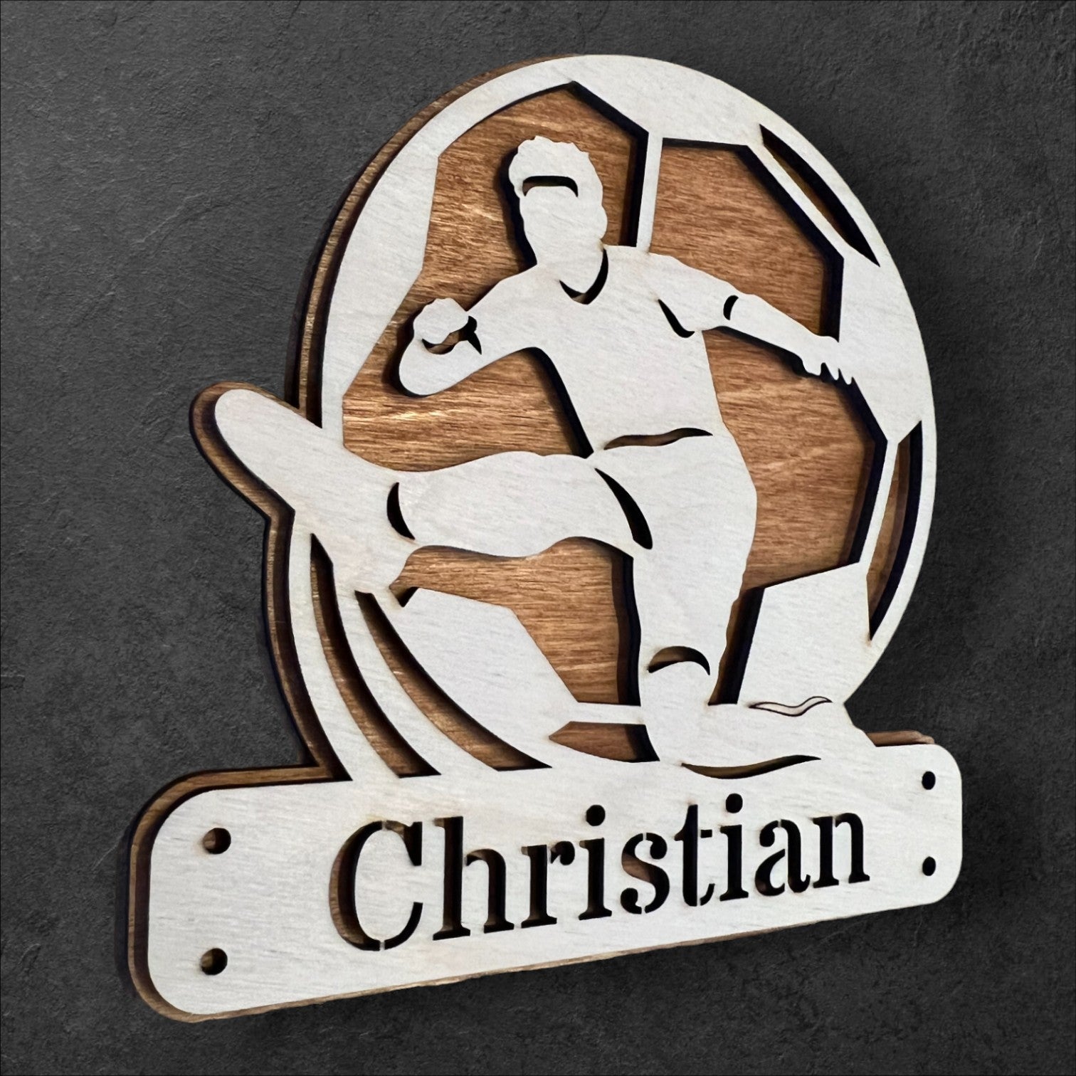 Personalisiertes Fußball-Türschild