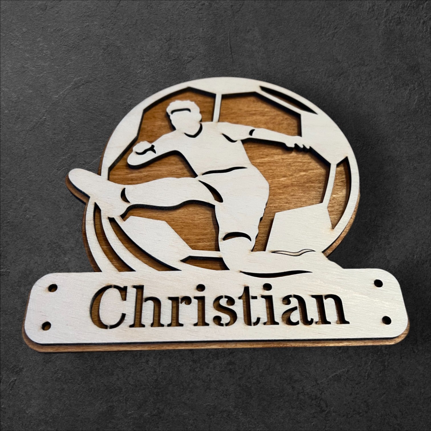 Personalisiertes Fußball-Türschild - groß