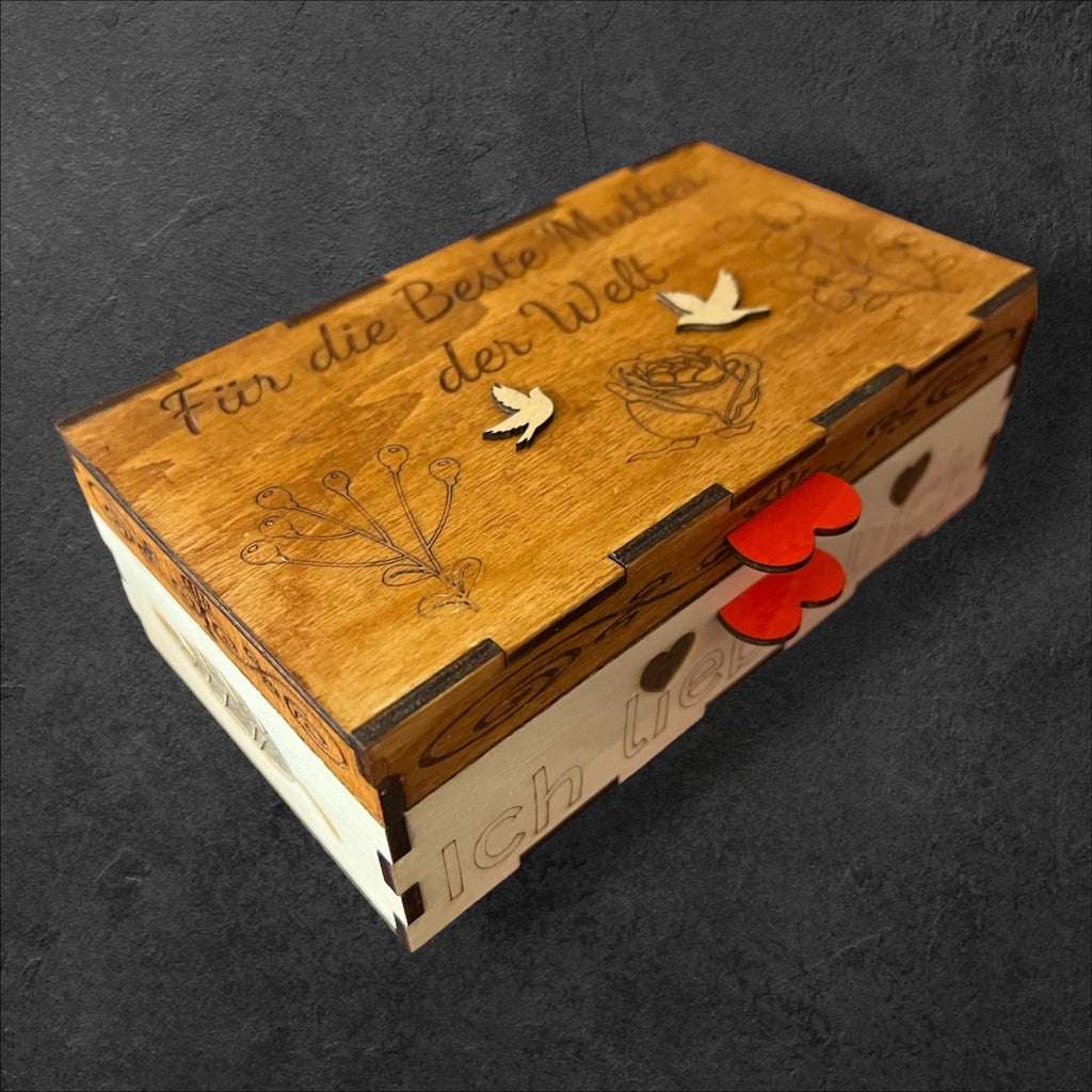 Schatulle - Wird ohne Lackierung und in Einzelteilen geliefert