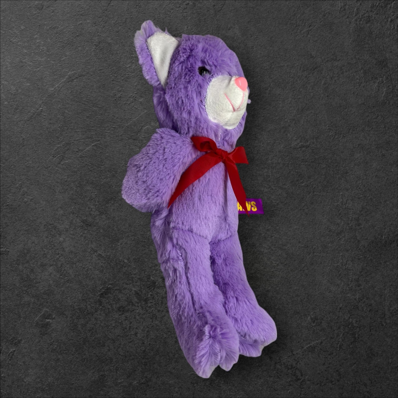 Plüschkatzen mit Schleife Lila 32cm