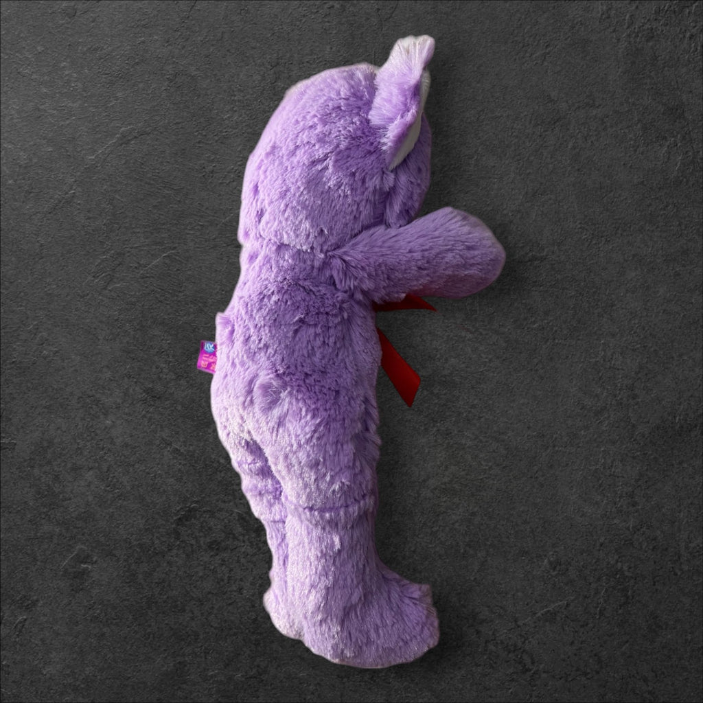 Plüschkatzen mit Schleife Lila 32cm
