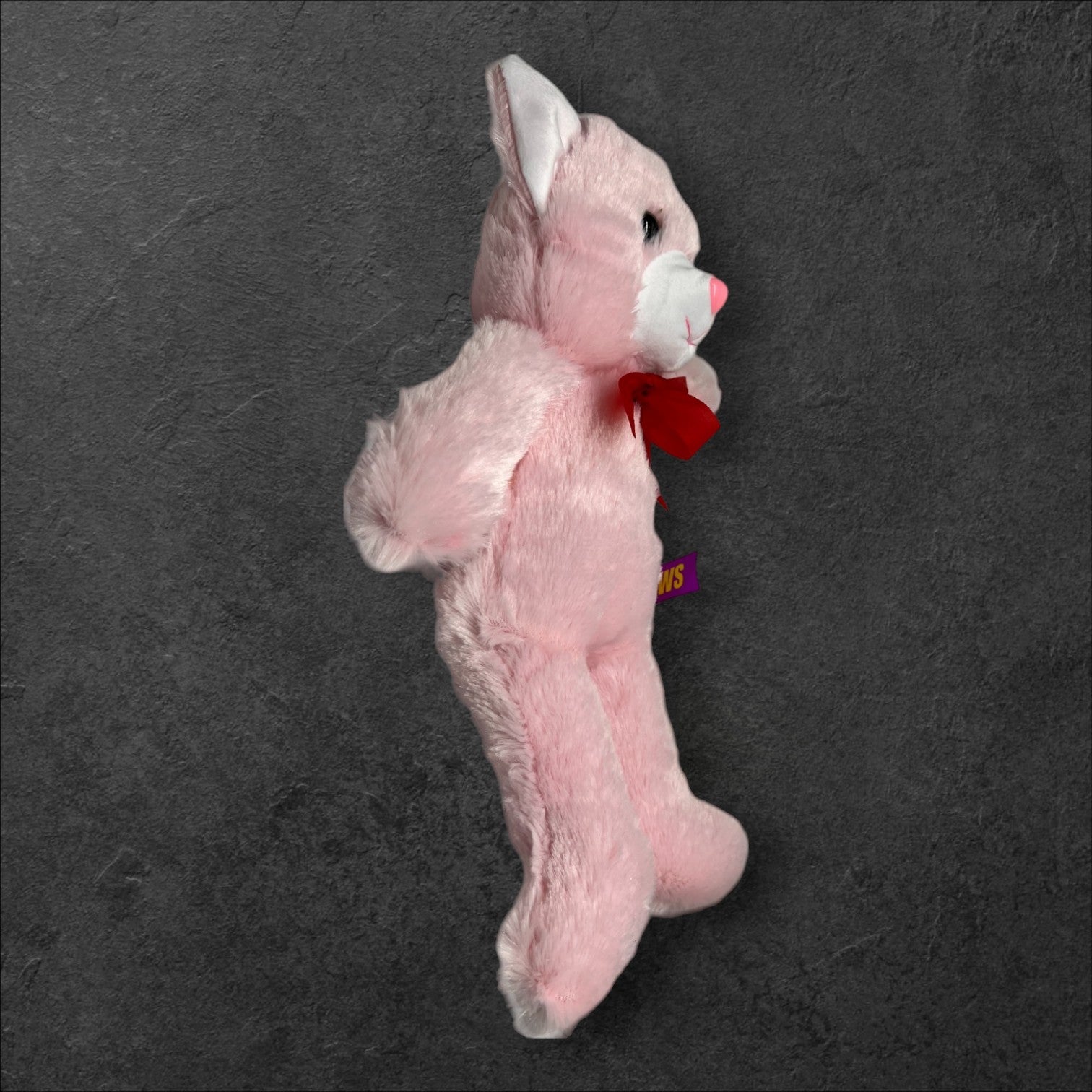 Plüschkatzen mit Schleife Pink 32cm