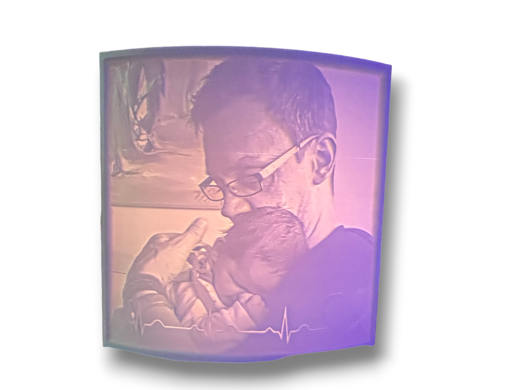 3D gedruckte Lichtbilder 15cm x 14,8cm