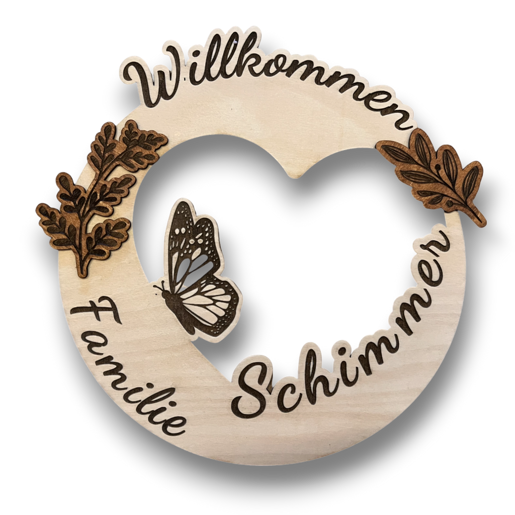 Familien Türschild "Schmetterling"
