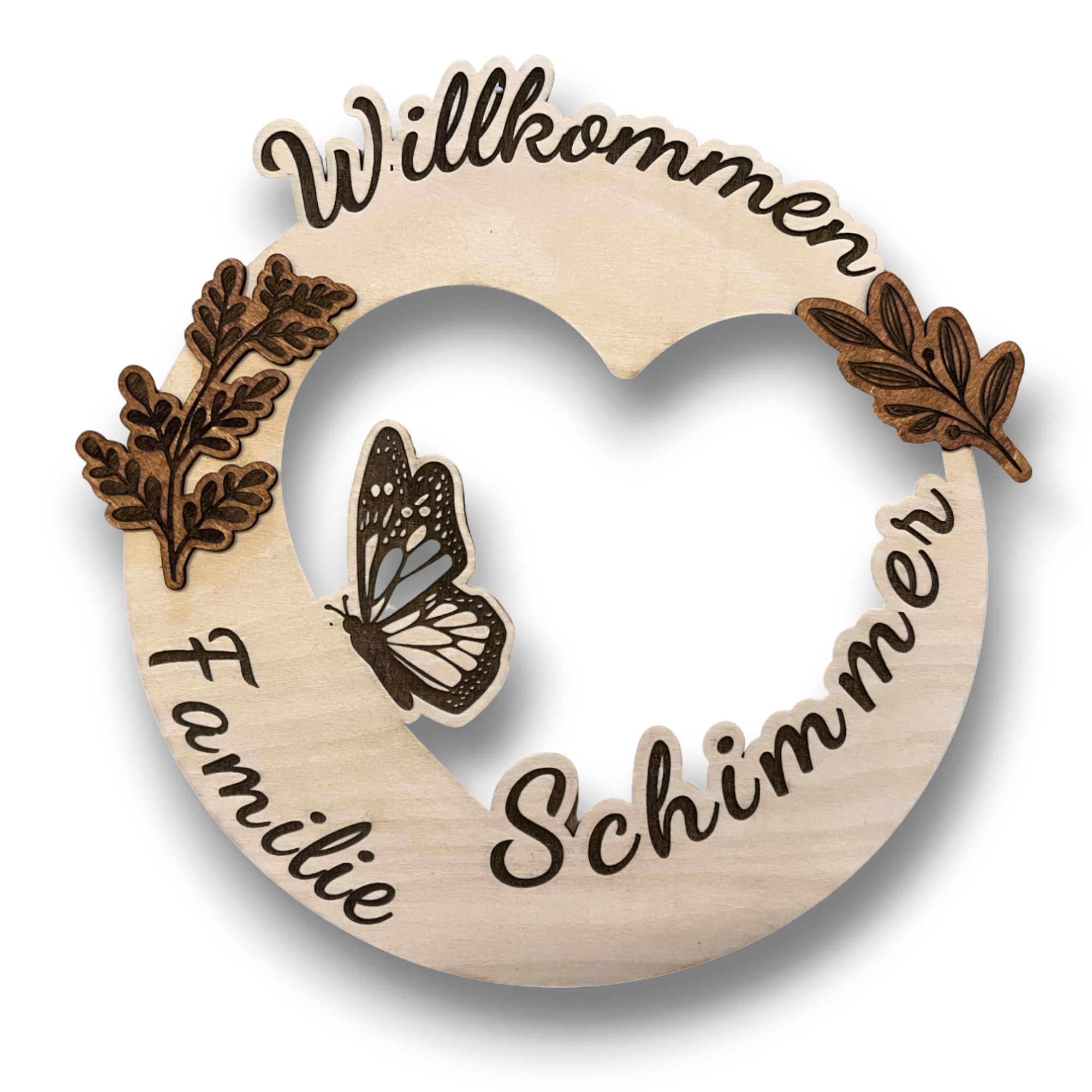 Familien Türschild "Schmetterling"