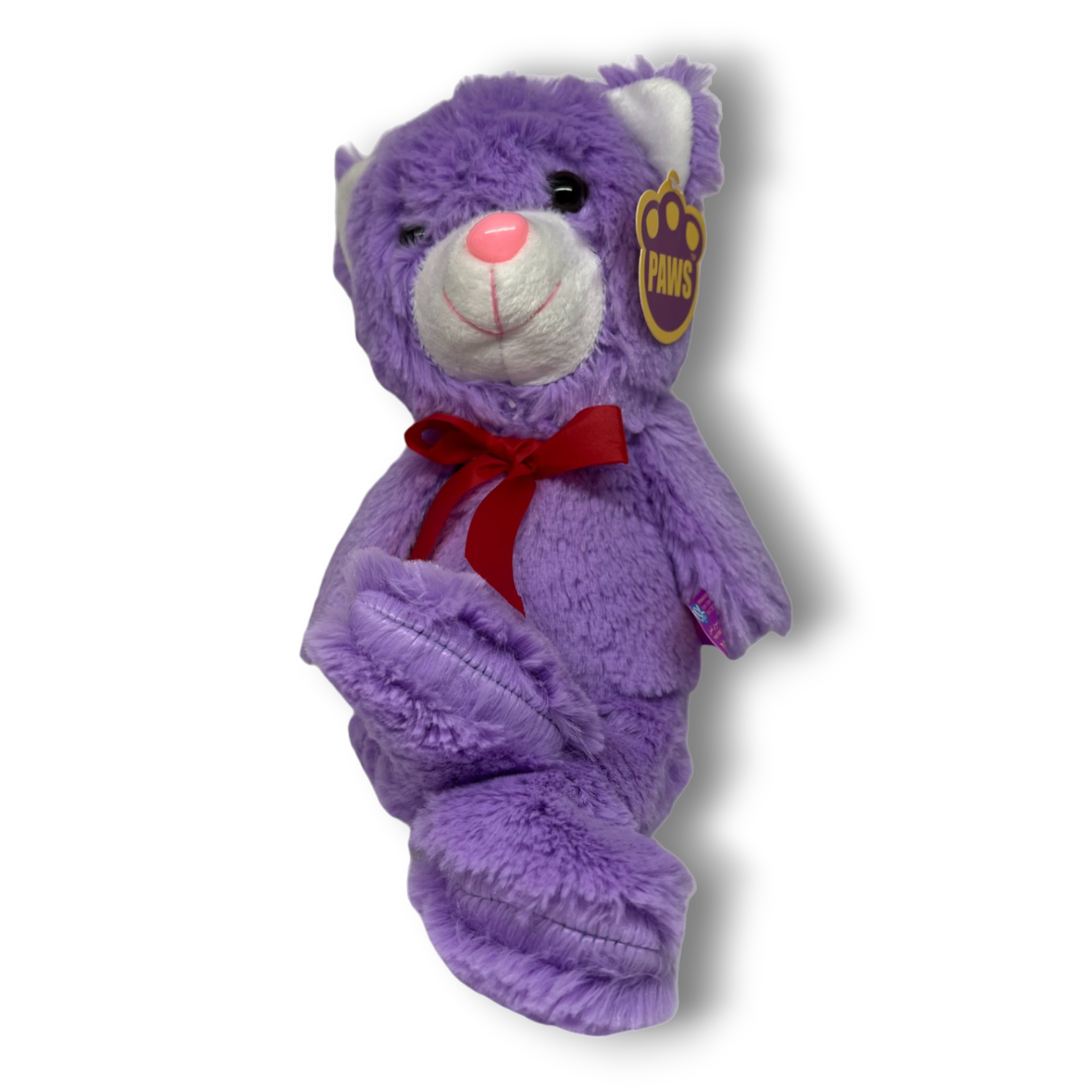 Plüschkatzen mit Schleife Lila 32cm