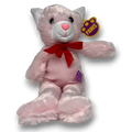 Plüschkatzen mit Schleife Pink 32cm